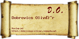 Dobrovics Olivér névjegykártya