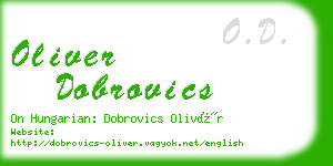 oliver dobrovics business card